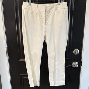 LOFT Outlet Cream Curvy Trousers